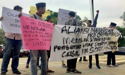 Mahasiswa UINSA Tolak Pemberian Gelar Doktor Honoris Causa ke Soekarwo