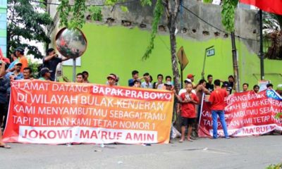 Pendukung Jokowi ‘Sambut’ Kedatangan Prabowo, Kedua Kubu Sempat Adu Mulut
