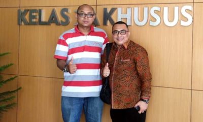 M. Sa’i Rangkuti. SH.MH dan Beni Syahputra, SH, pengacara yang tergabung di Law Office M. Sa’i Rangkuti & Assosiates, setelah mengajukan blokir sertifikat atas nama Budi Hartono Sidarta (fan)