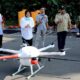 Surabaya Covid-19 Pemkot Gunakan Drone Semprotkan Disinfektan di Jalanan dan Kampung