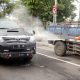 Salah satu posko di titip akses pintu masuk Kota Surabaya