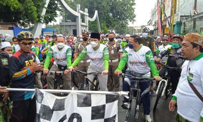 Hadiri Harlah ke-96 NU di Situbondo, Wagub Jatim Gowes Bareng Kiai
