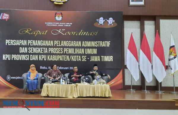 Cegah Sengketa Pemilu 2024, KPU Jatim Gelar Rakor Potensi Sengketa dalam Proses Pemilu bersama Seluruh Ketua KPU